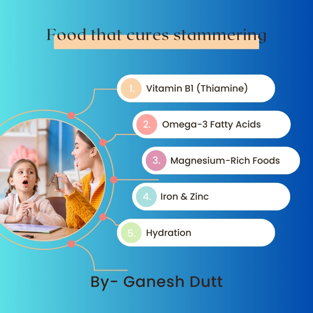 food that cure stammering